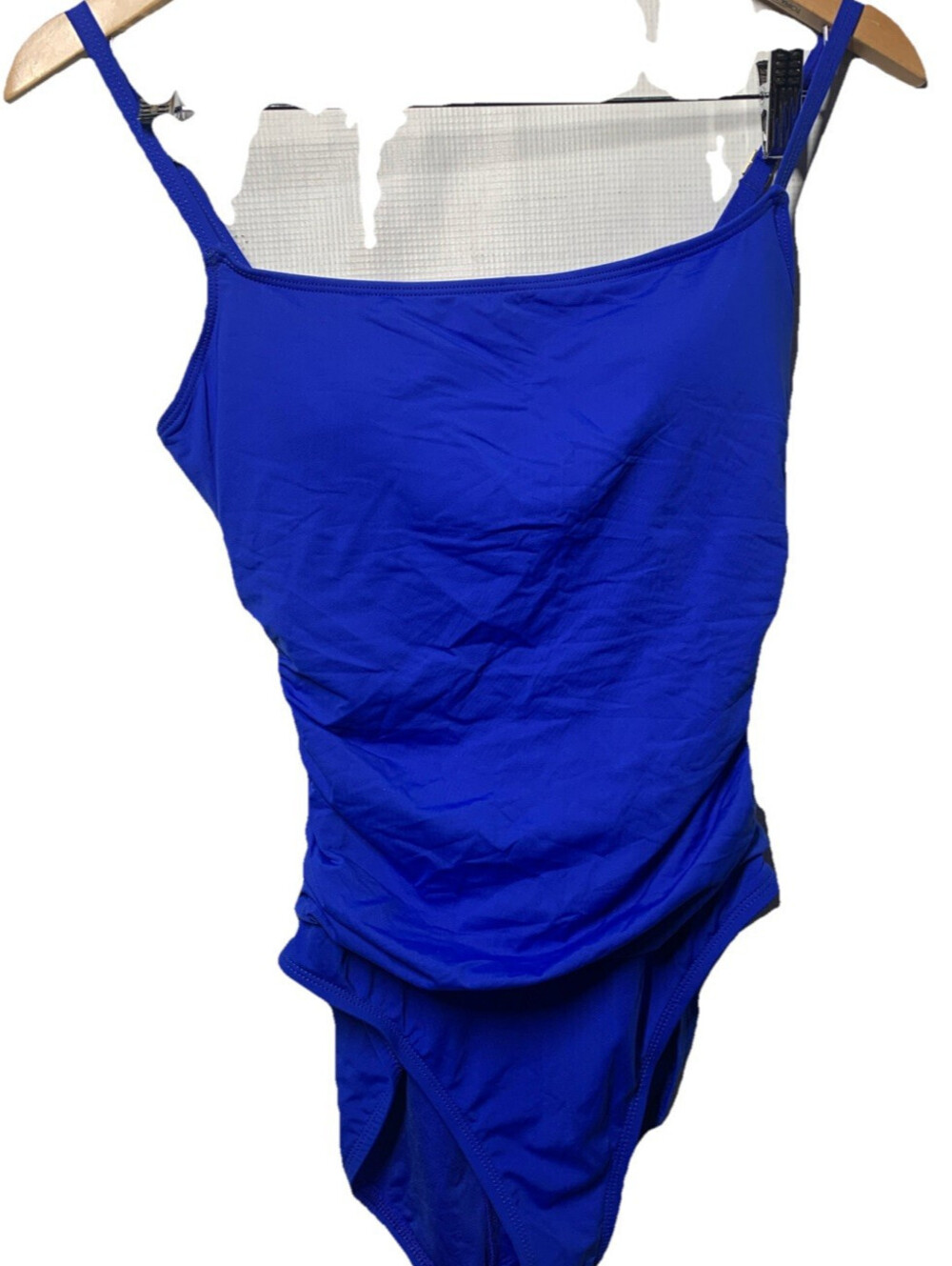 La Blanca Women's One Piece Swimsuit Island Goddess Shirred Side Bathing Size 10